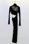 Un morceau velvet lace stitching waist details dress um231ls07 black PUM35